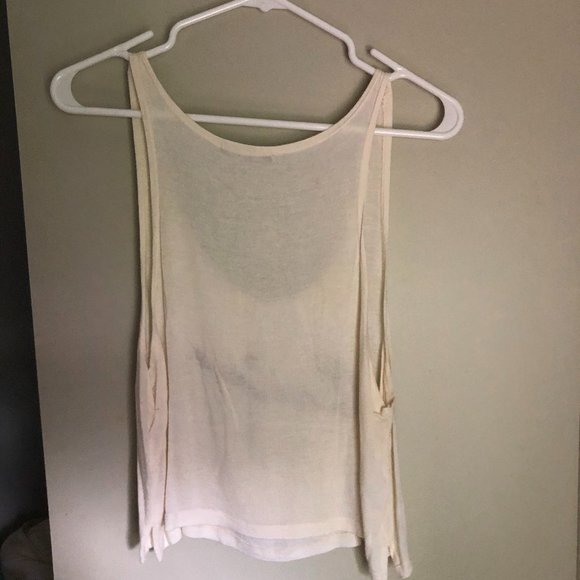 Brandy Melville "Bonjour" Black/White Ringer Tee - Picture 2 of 3